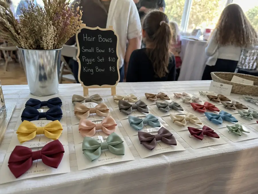 School craft fair bow table