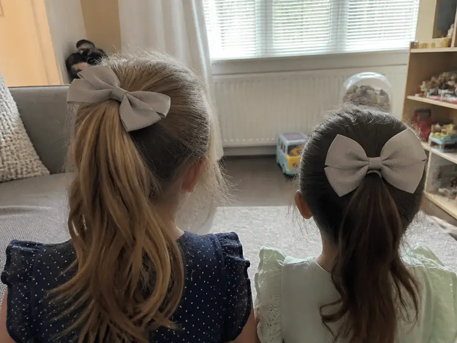 Customer's girls with matching bows